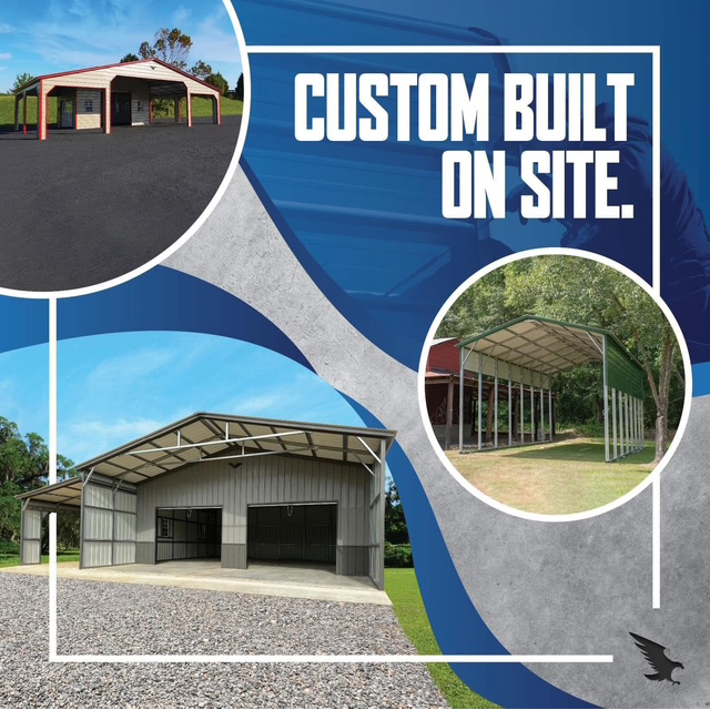 Eagle Carports steel garage for sale in Ellington, Missouri